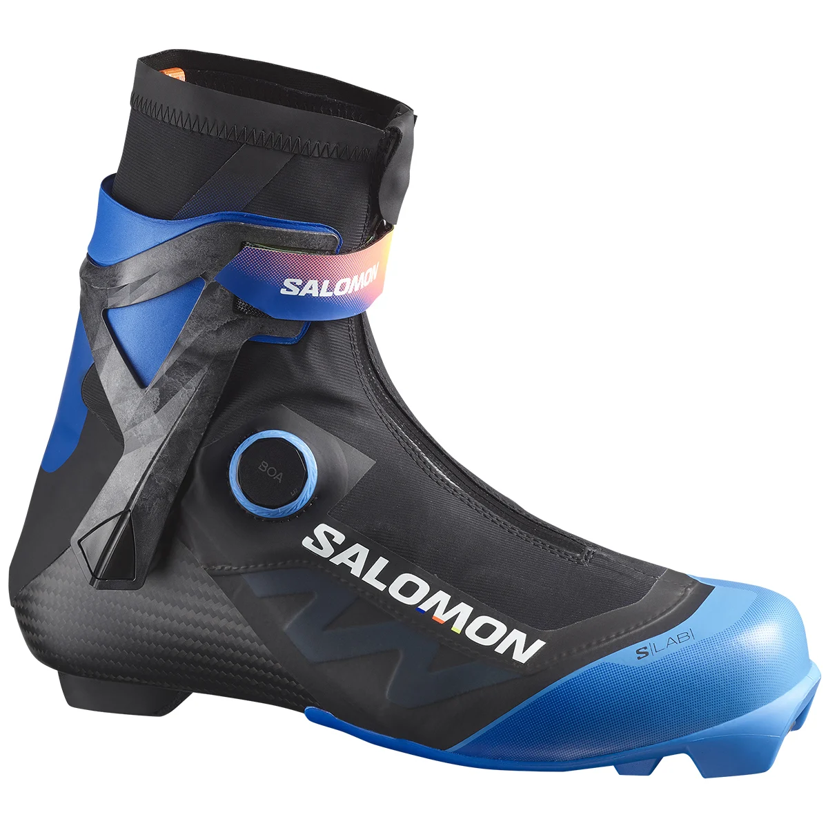 SALOMON S/LAB SKATE BOA BLACK/BLUE/PROCESS BLUE  - Cross-country ski boots