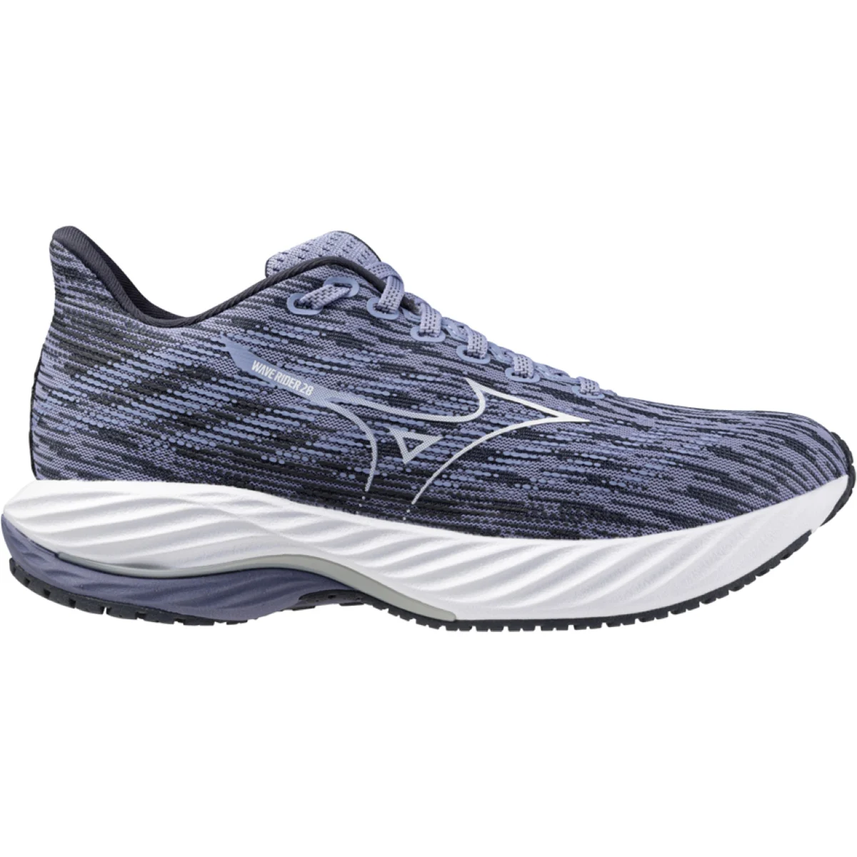 MIZUNO WAVE RIDER 28 W PURPLE IMPRESSION/WHITE/INDIA INK  - Running shoe