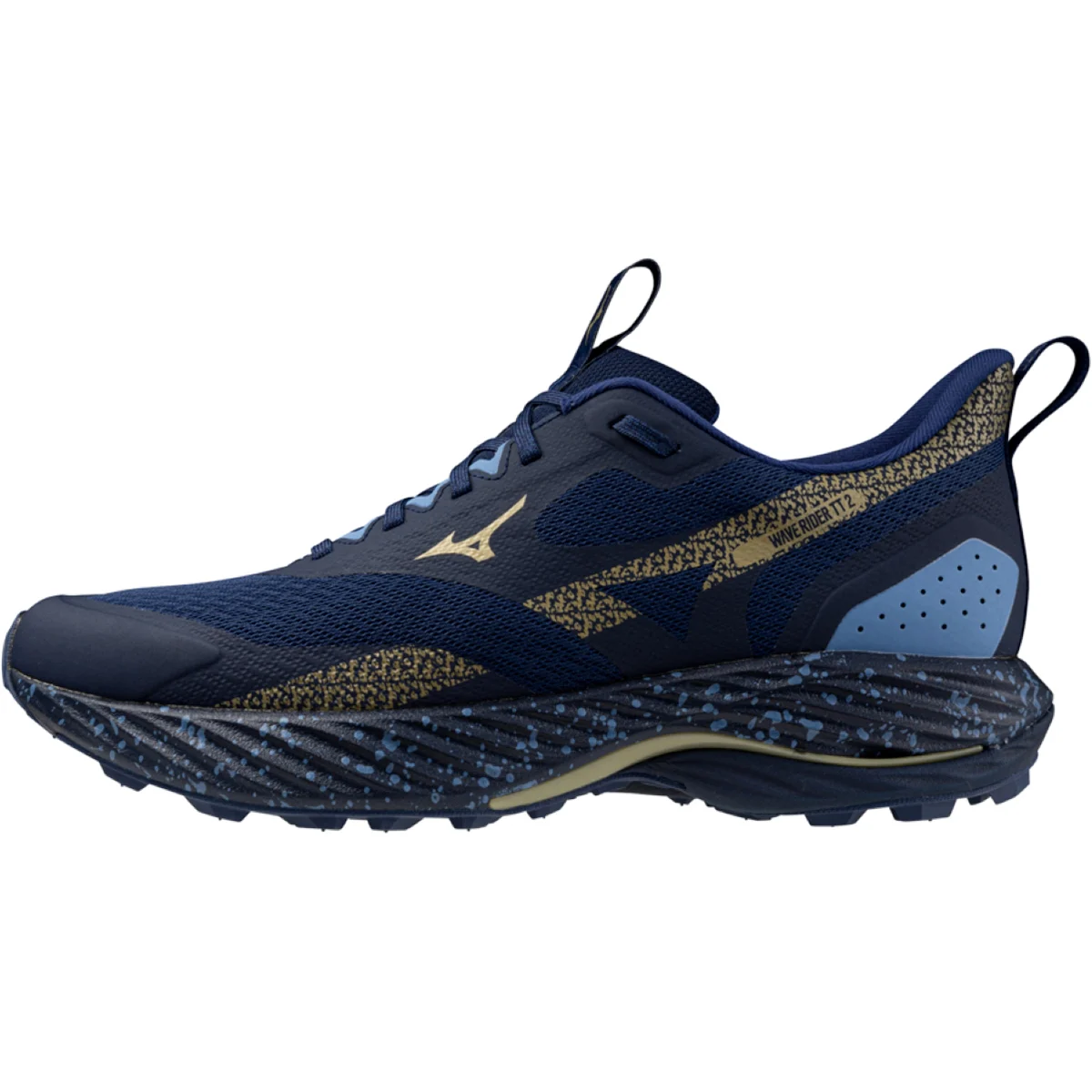 MIZUNO WAVE RIDER TT 2 ESTATE BLUE/GOLDEN HALO/PARISIAN BLUE  - Running shoe