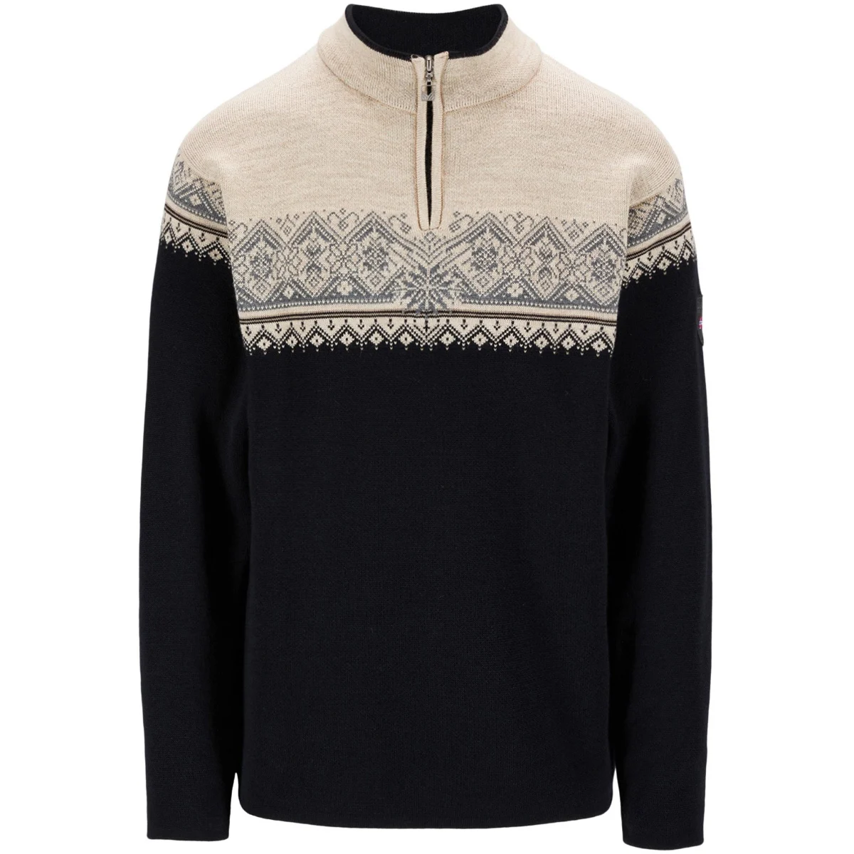 DALE OF NORWAY MORITZ M SWEATER BLACK SANDSTONE  - Jumper