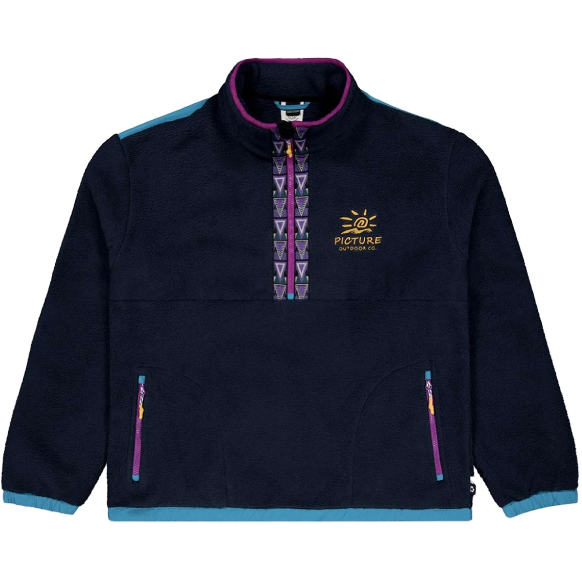 PICTURE GAMVIK 1/4 ZIP FLEECE DARK BLUE  - Fleece sweatshirt