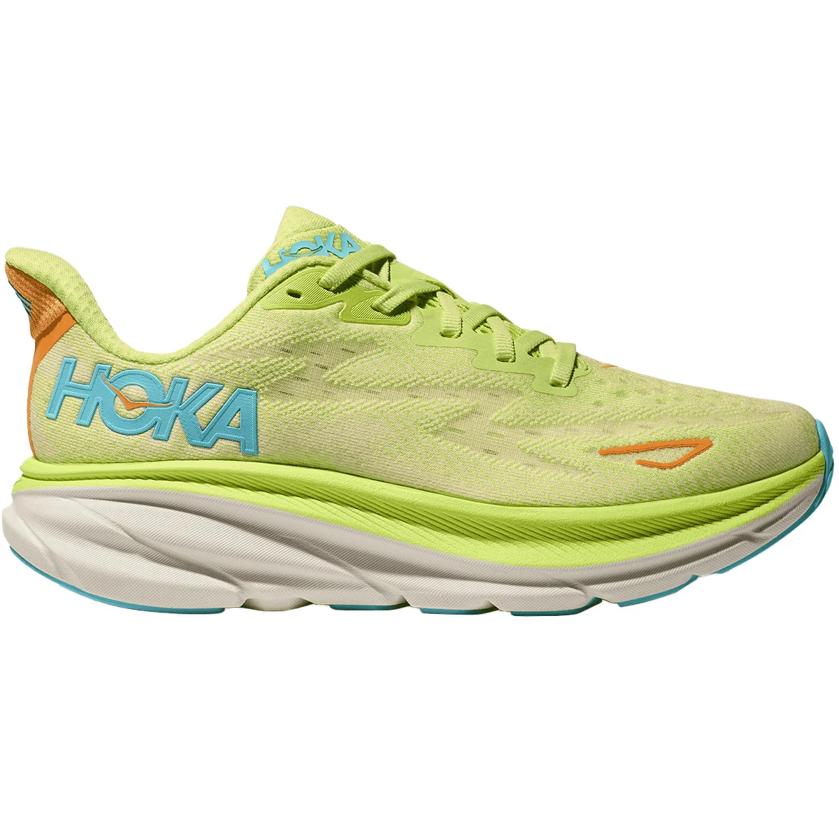 HOKA ONE ONE CLIFTON 9 W LETTUCE / SOLAR FLARE  - Running shoe