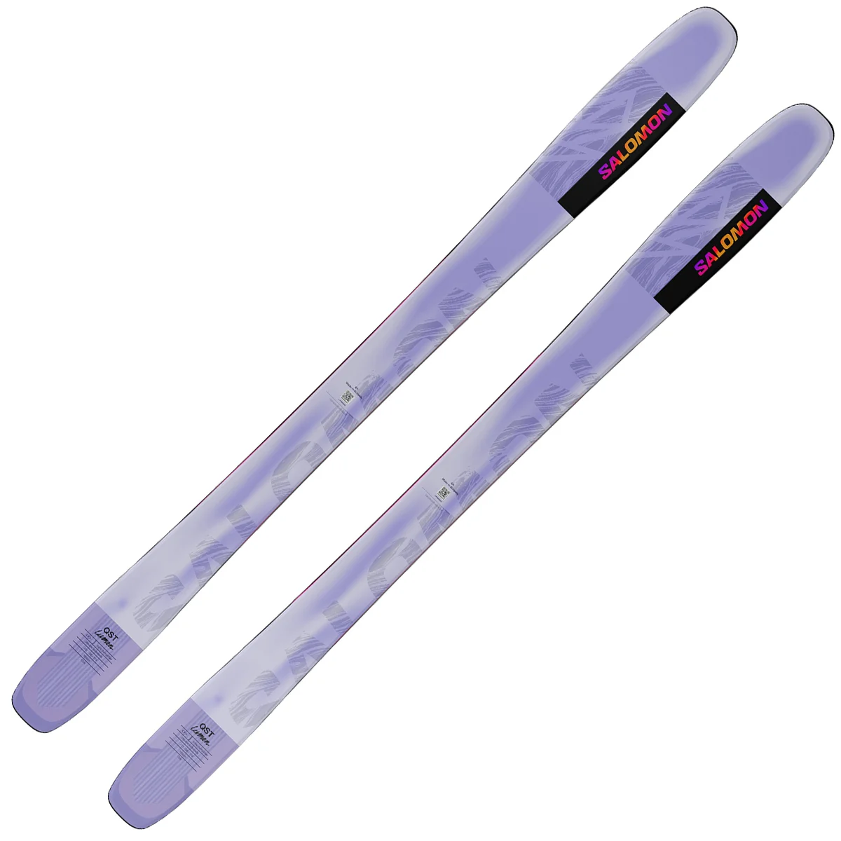SALOMON QST LUMEN 98 LILAC BREEZE/RHODAMINE RED/SAFFRON  - Alpine ski