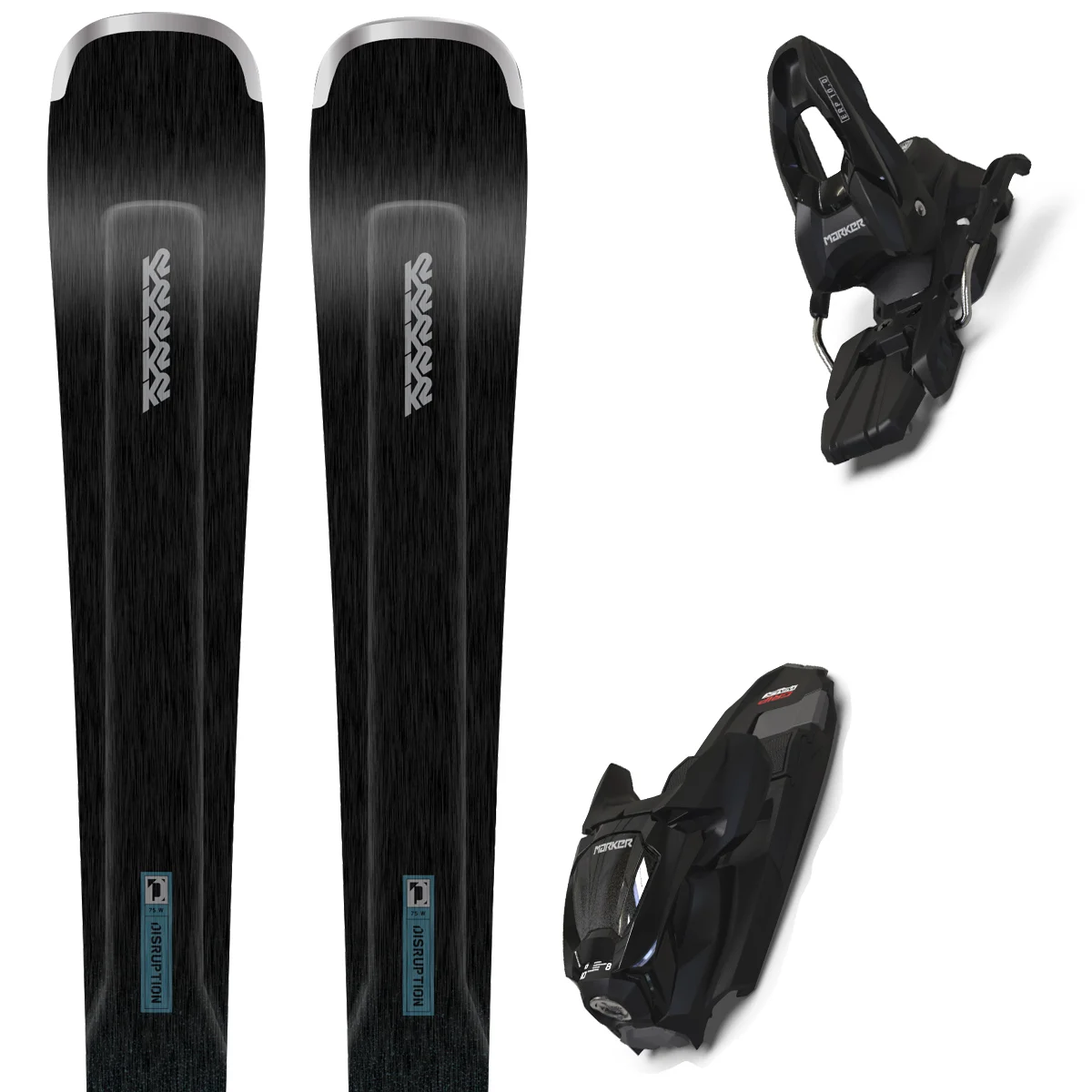 K2 DISRUPTION 75 W + ERP 10 QUIKCLIK BLACK/BLUE  - Alpine ski set