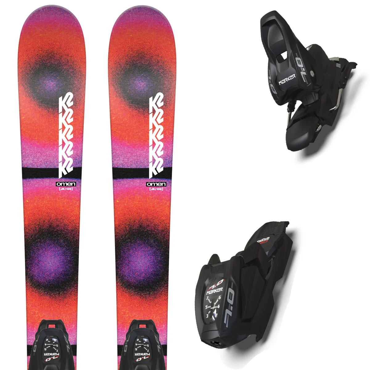 K2 OMEN JR + FDT 7.0 L 85MM MULTICO  - Alpine ski set