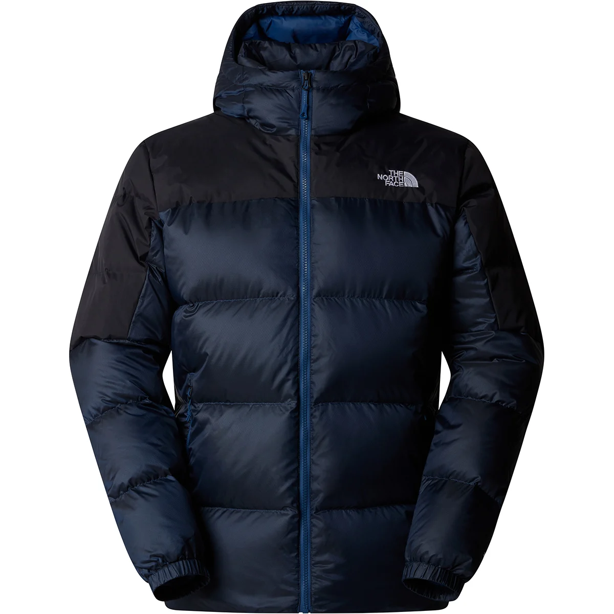 THE NORTH FACE DIABLO DOWN 2.0 HOODIE SHADY BLUE BLACK HEATHER/TNF BLACK  - Down jacket