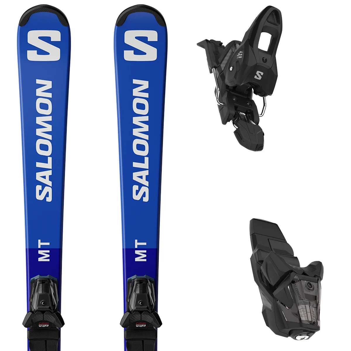SALOMON S/RACE MT JR + M10 GW RACE RACE BLUE / WHITE  - Alpine ski set