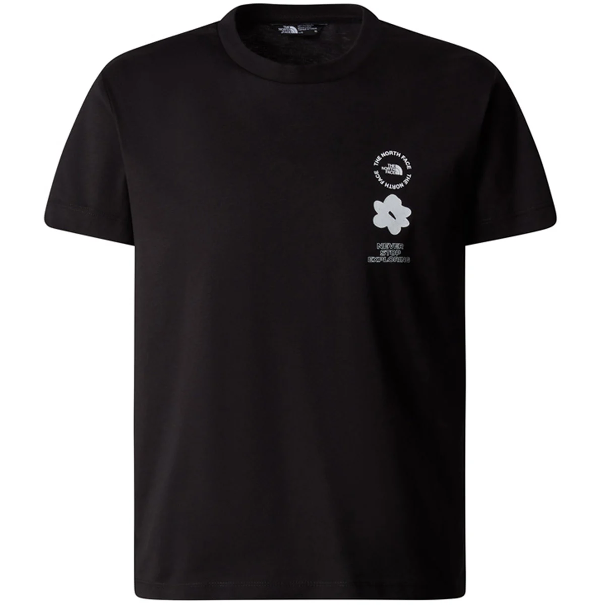THE NORTH FACE G FLOWER GRAPHIC RELAXED S/S TEE TNF BLACK  - T-shirt