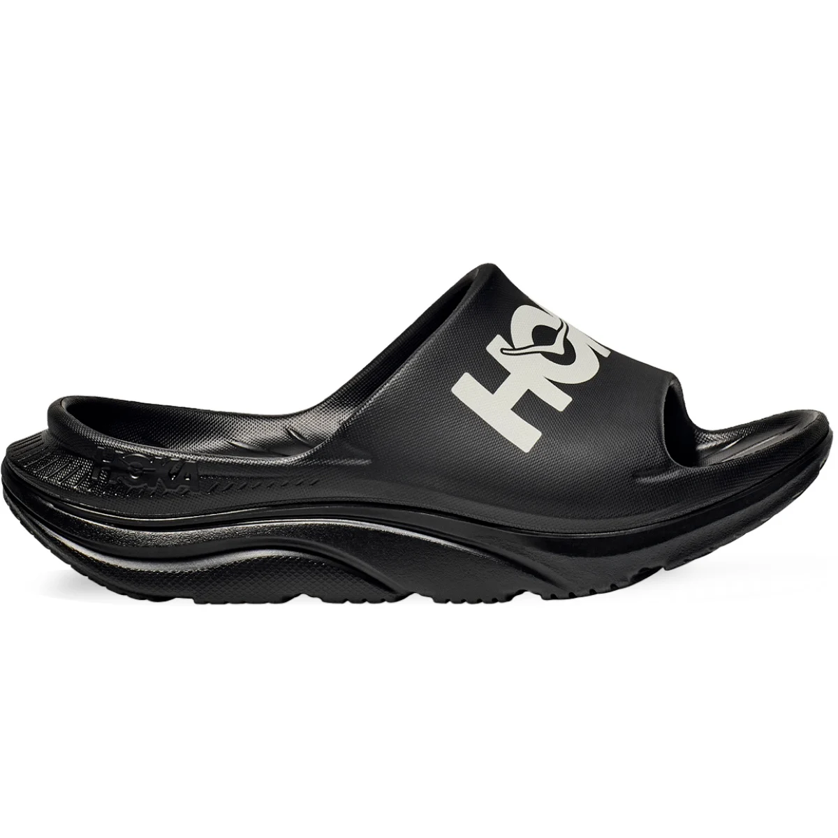 HOKA ONE ONE ORA ATHLETIC SLIDE BLACK / WHITE  - Recovery sandals