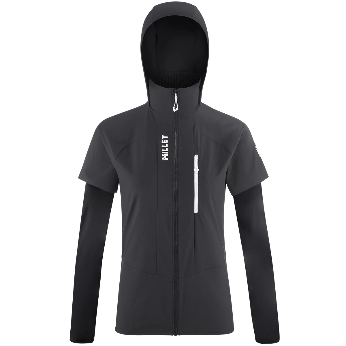 MILLET RUTOR XCS AIR HOODIE W BLACK  - Ski touring ski fleece jacket