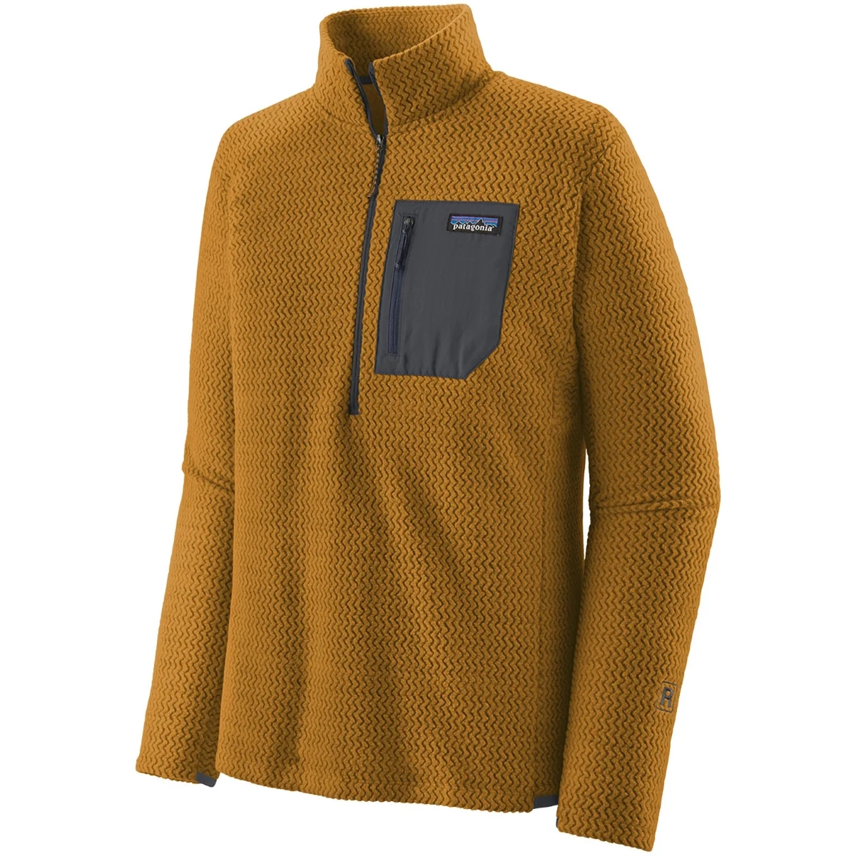 PATAGONIA M'S R1 AIR ZIP NECK RAPTOR BROWN  - Hiking fleece sweatshirt