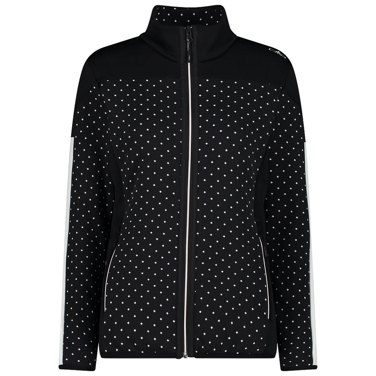 CMP WOMAN STRETCH PERFORMANCE FLEECE NERO BIANCO  - Fleece jacket