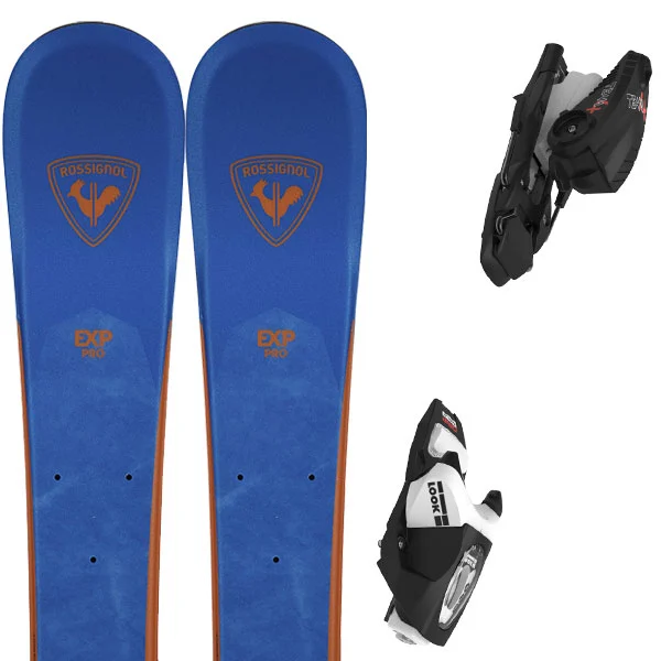 ROSSIGNOL EXPERIENCE PRO + TEAM 4 GW BLUE/BLACK  - Alpine ski set