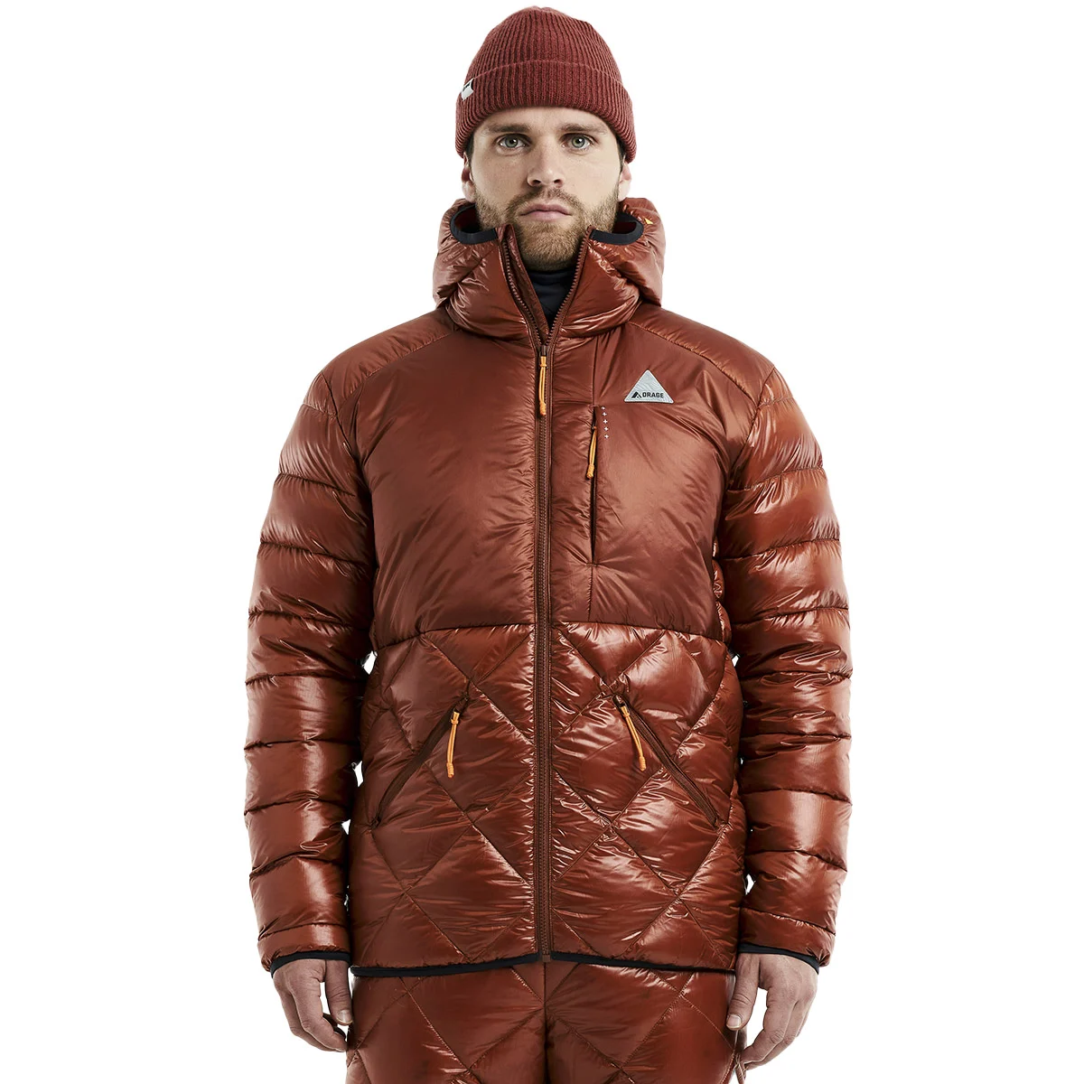 ORAGE ROBSON DOWN JACKET DARK TERRACOTTA  - Ski down jacket