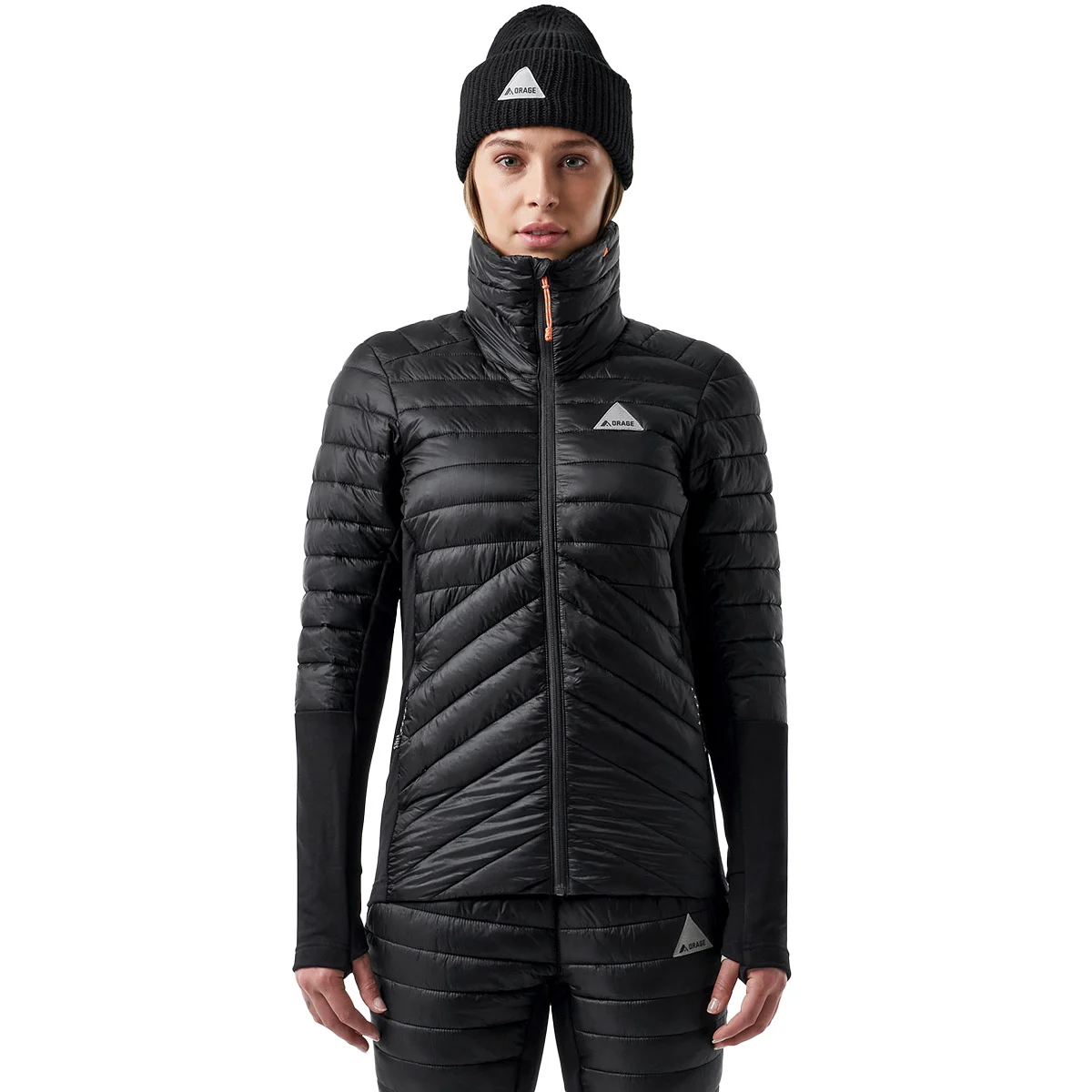 ORAGE W PHOENIX HYBRID JACKET BLACK  - Ski down jacket
