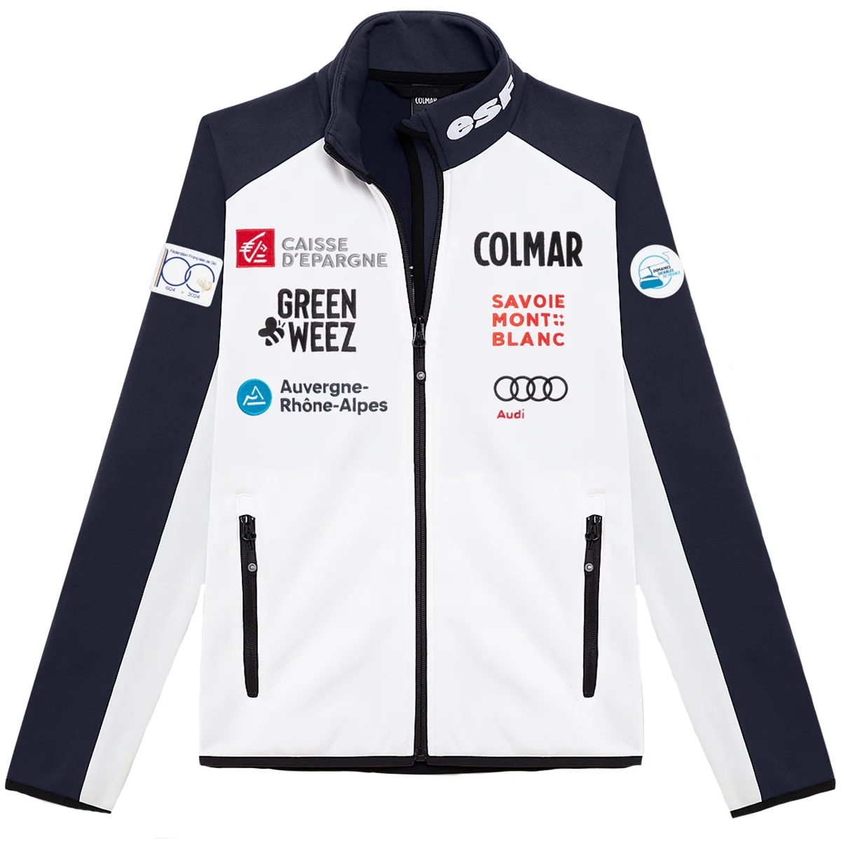 COLMAR LADIES SWEATSHIRT REPLICA WHITE-BLUE  - Fleece jacket