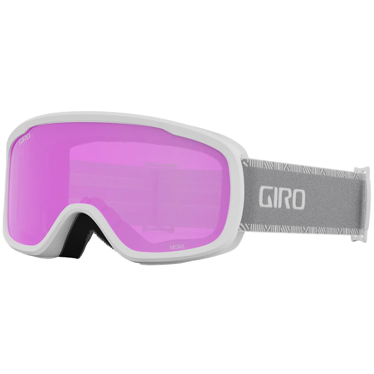 GIRO MOXIE WHITE & GREY CHUTE AMBR PK/YEL  - Ski goggles
