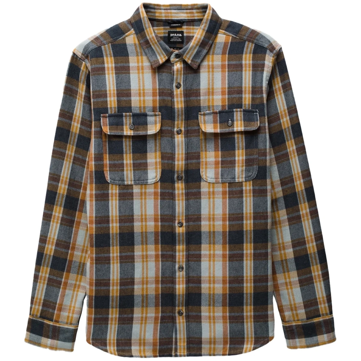 PRANA WESTBROOK FLANNEL SHIRT M LUNAR  - Shirt