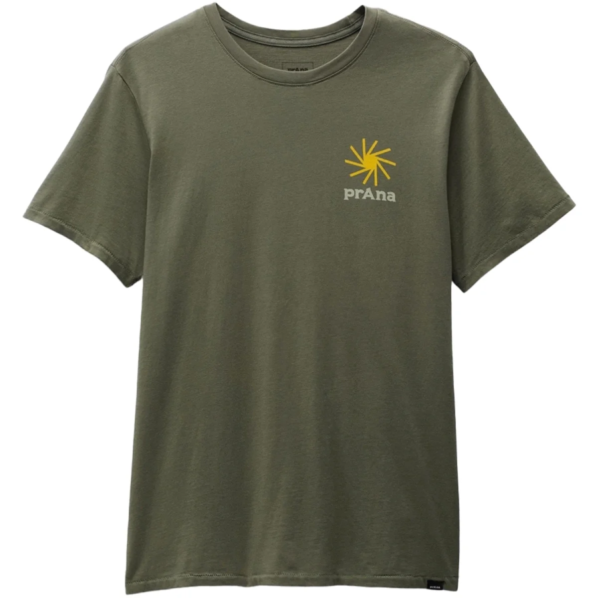 PRANA EVERYDAY SLOGAN SS TEE M RYE GREEN  - T-shirt