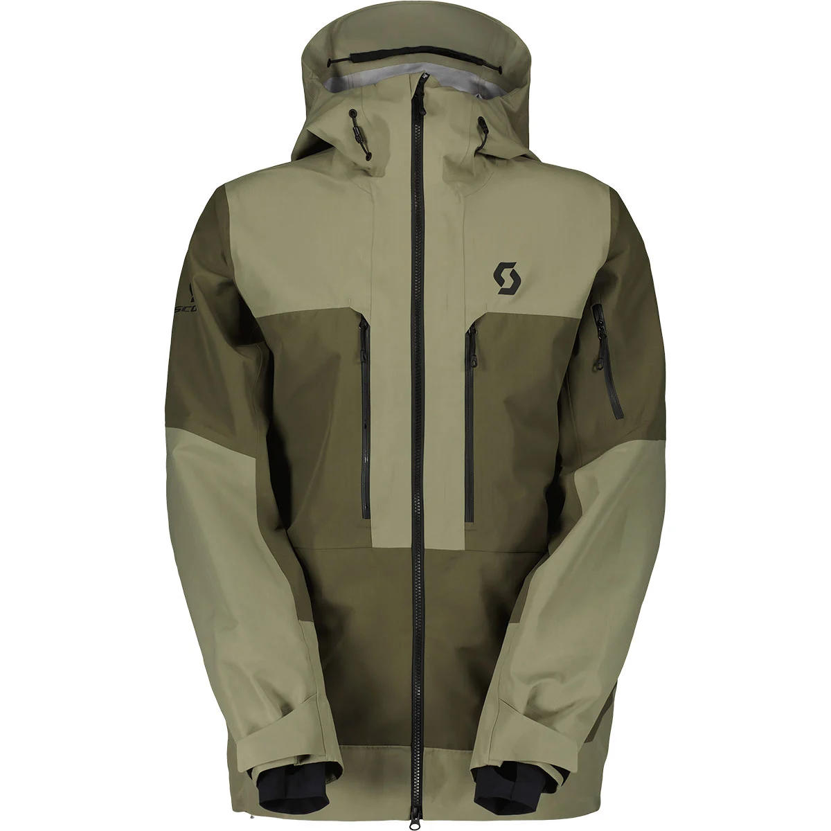 SCOTT VERTIC RIPSTOP 3 LAYER M'S JACKET DUST GREY/DOUGLAS GREEN  - Ski jacket