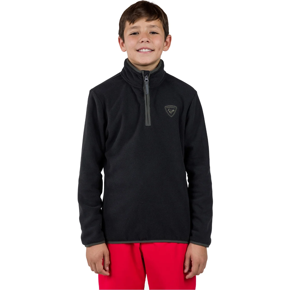 ROSSIGNOL JR STRAWPILE FLEECE HZ BLACK  - Fleece sweatshirt
