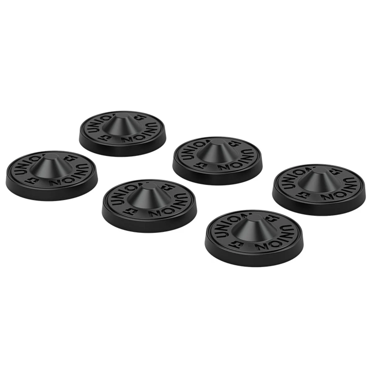 UNION METAL STOMP PAD (6PCS) BLACK  - Snowboard binding accessory