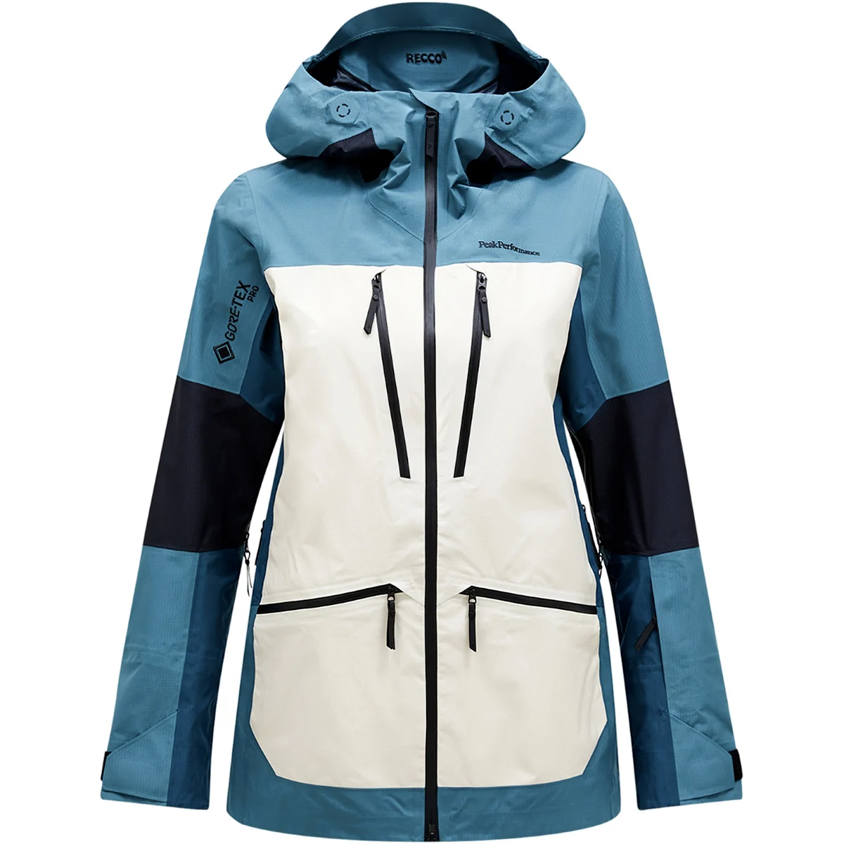 PEAK PERFORMANCE W VERTICAL GORE-TEX PRO JACKET HYDRO FRESH/SAND FOG/INFINITY TEEL  - Ski jacket