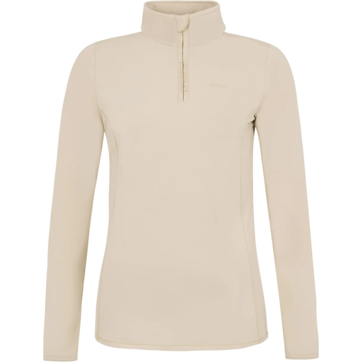 PROTEST REFABRIZ 1/4 ZIP TOP W BAMBOO BEIGE  - Fleece sweatshirt
