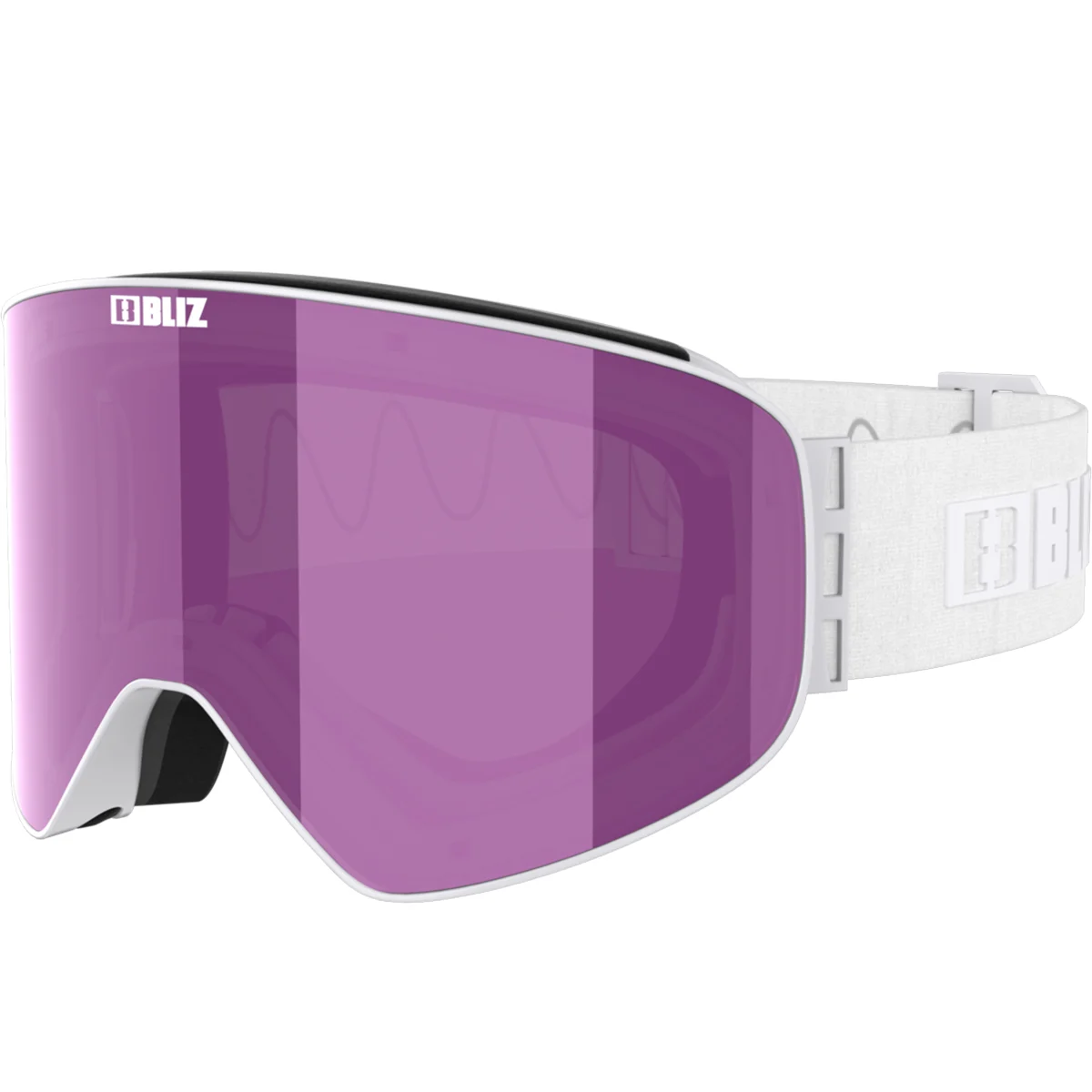 BLIZ FLOW MATTE WHITE/SMOKE PINK  - Ski goggles