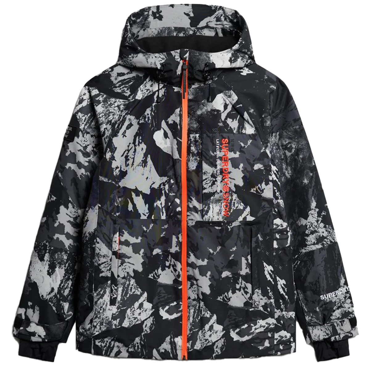 SUPERDRY FREESTYLE CORE JACKET VOLCANIC MOUNTAIN CAMO GREY  - Ski jacket