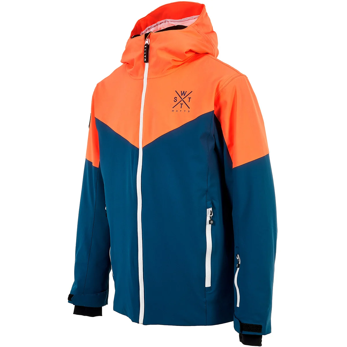 WATTS STORM PETROL BLUE/FLUO ORANGE/WHITE  - Ski jacket