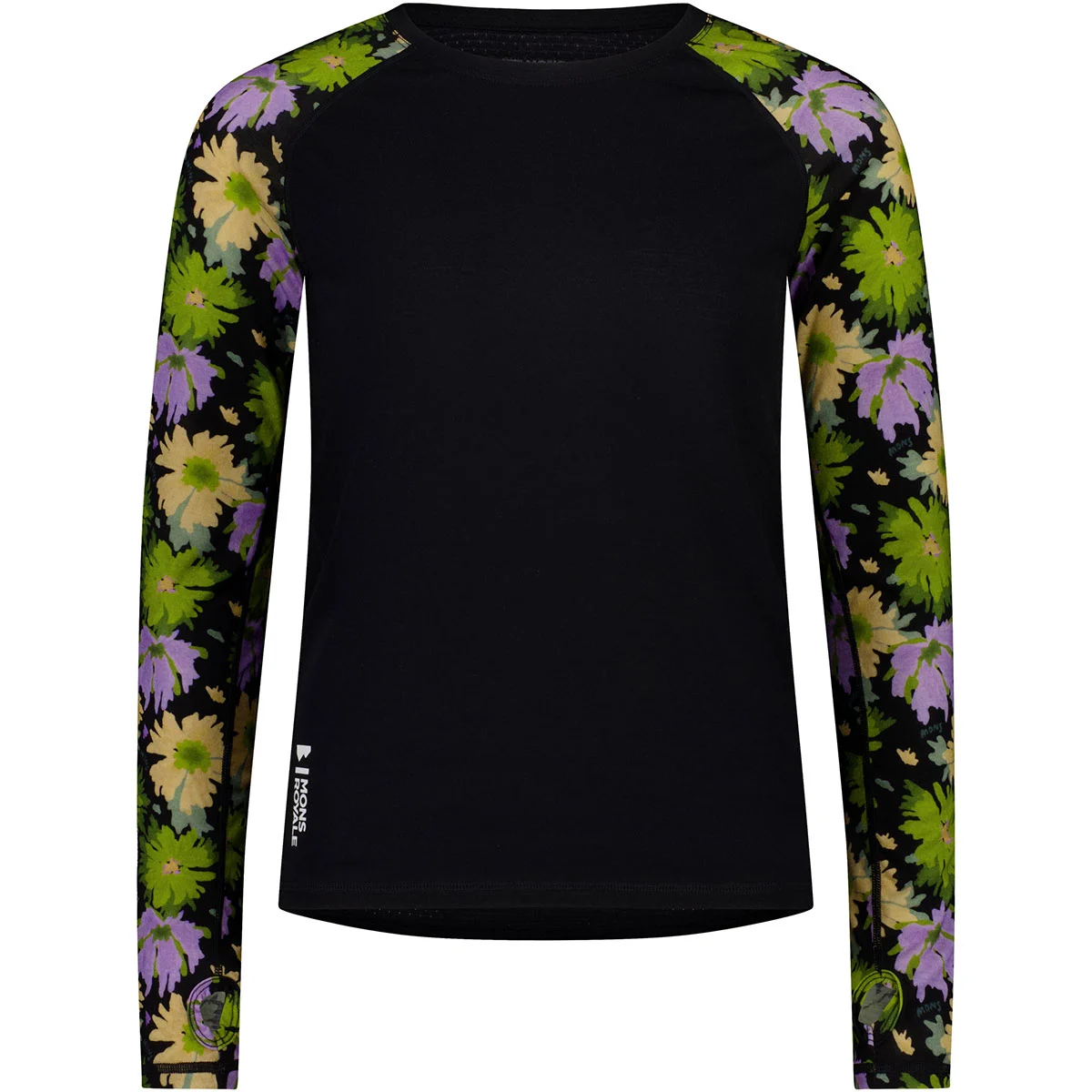 MONS ROYALE W BELLA TECH LS ALPINE BLOOM/BLACK  - Thermal T-shirt