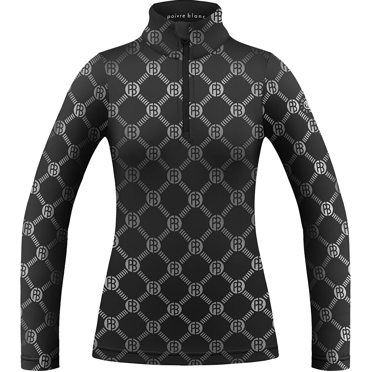 POIVRE BLANC BASE LAYER SHIRT MONOGRAM BLACK  - Thermal T-shirt