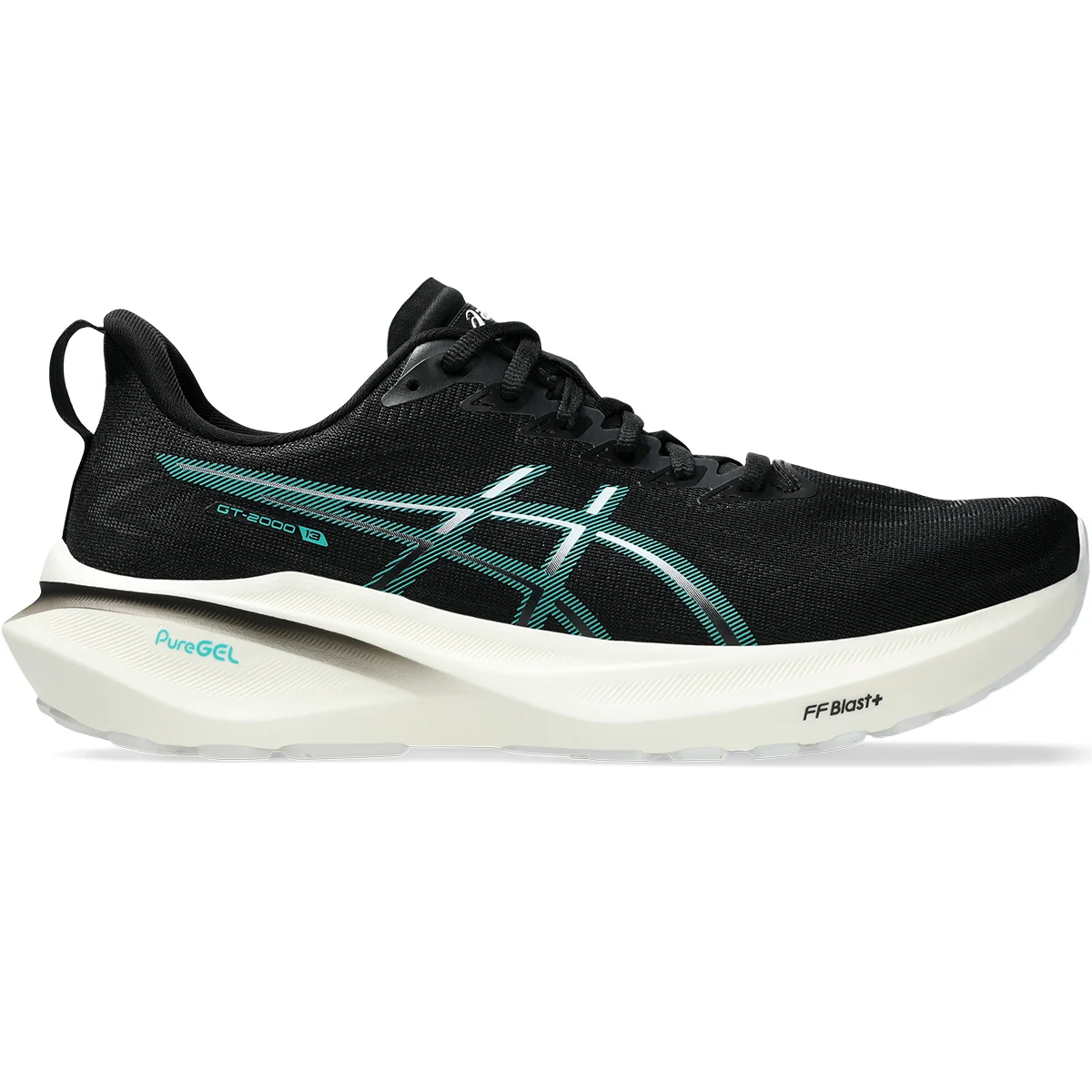 ASICS GT-2000 13 BLACK/WAVE TEAL  - Running shoe
