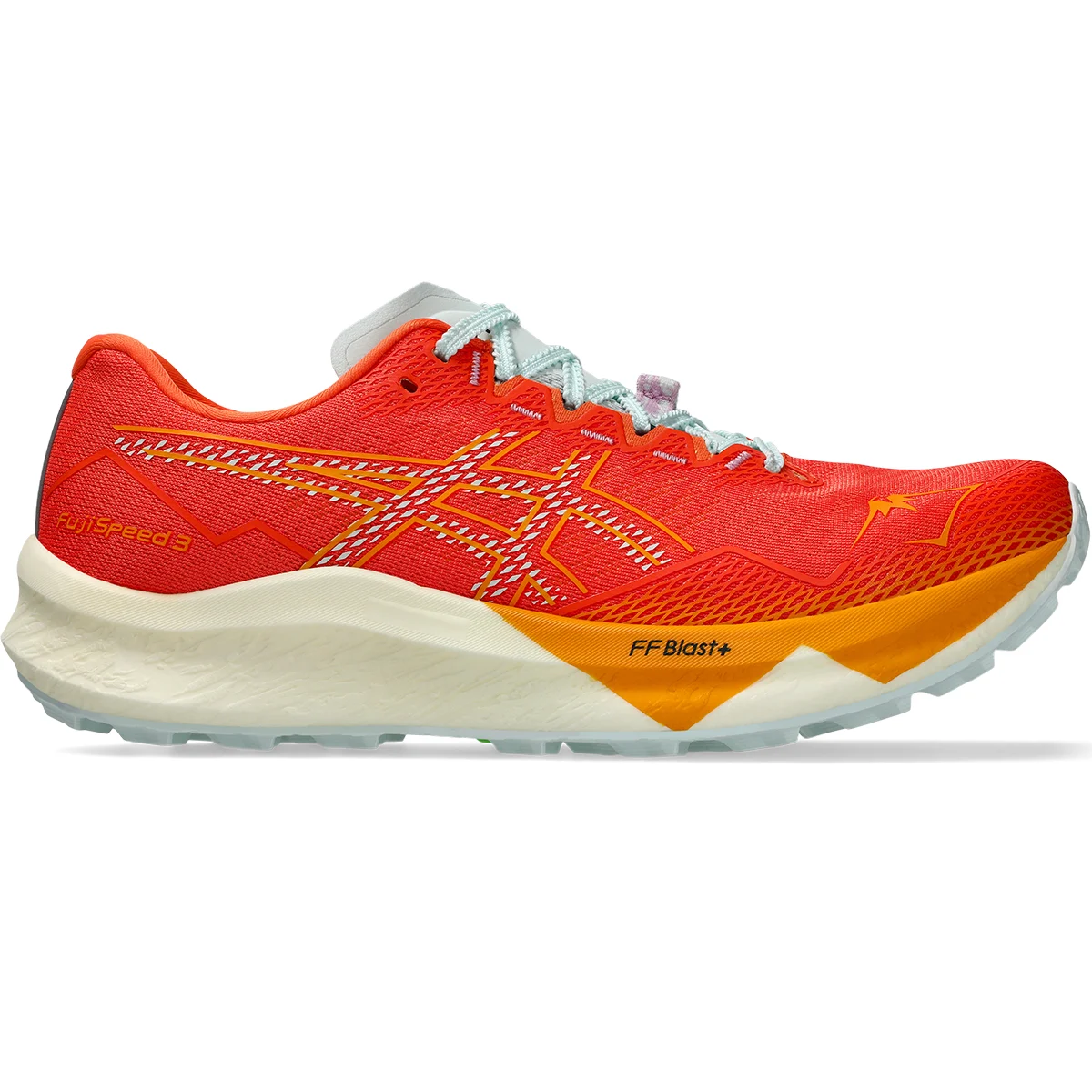 ASICS FUJISPEED 3 NOVA ORANGE/PURE AQUA  - Trail running shoes