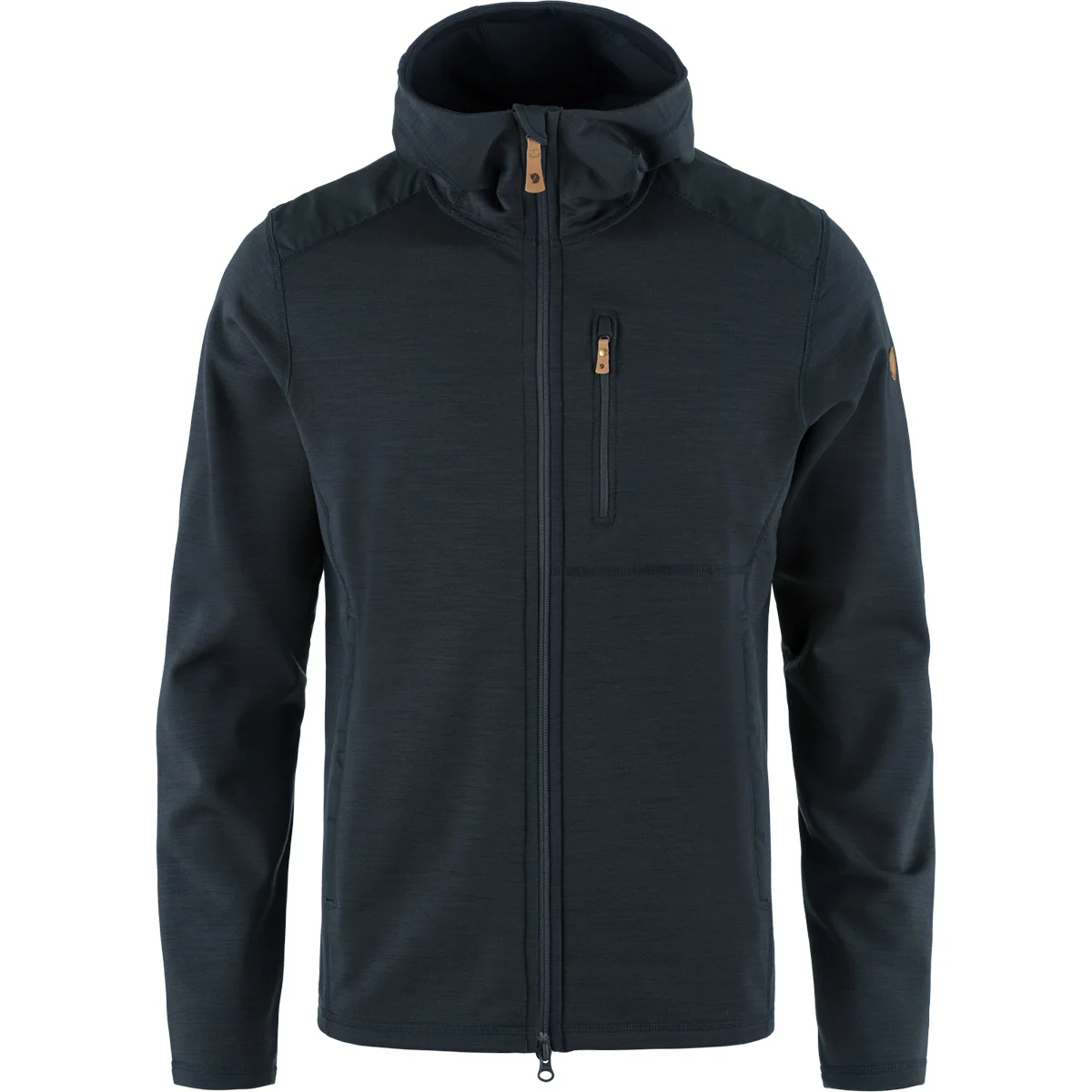 FJALLRAVEN KEB FLEECE HOODIE M DARK NAVY  - Hiking fleece jacket