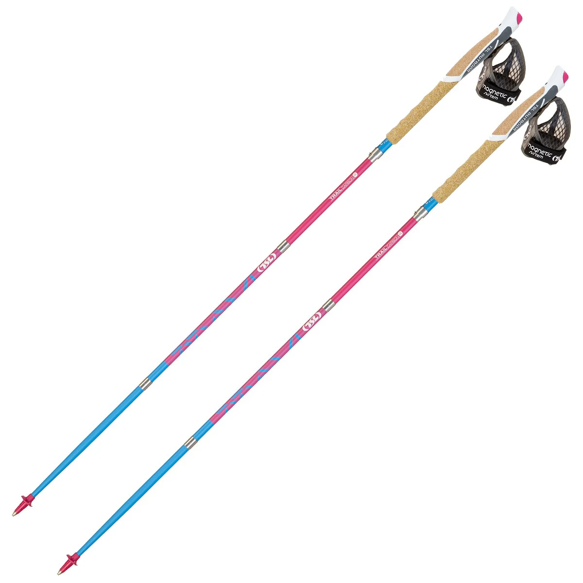 TSL TRAIL C4 CORK CROSS SHORT FLAMINGO  - Trail running pole