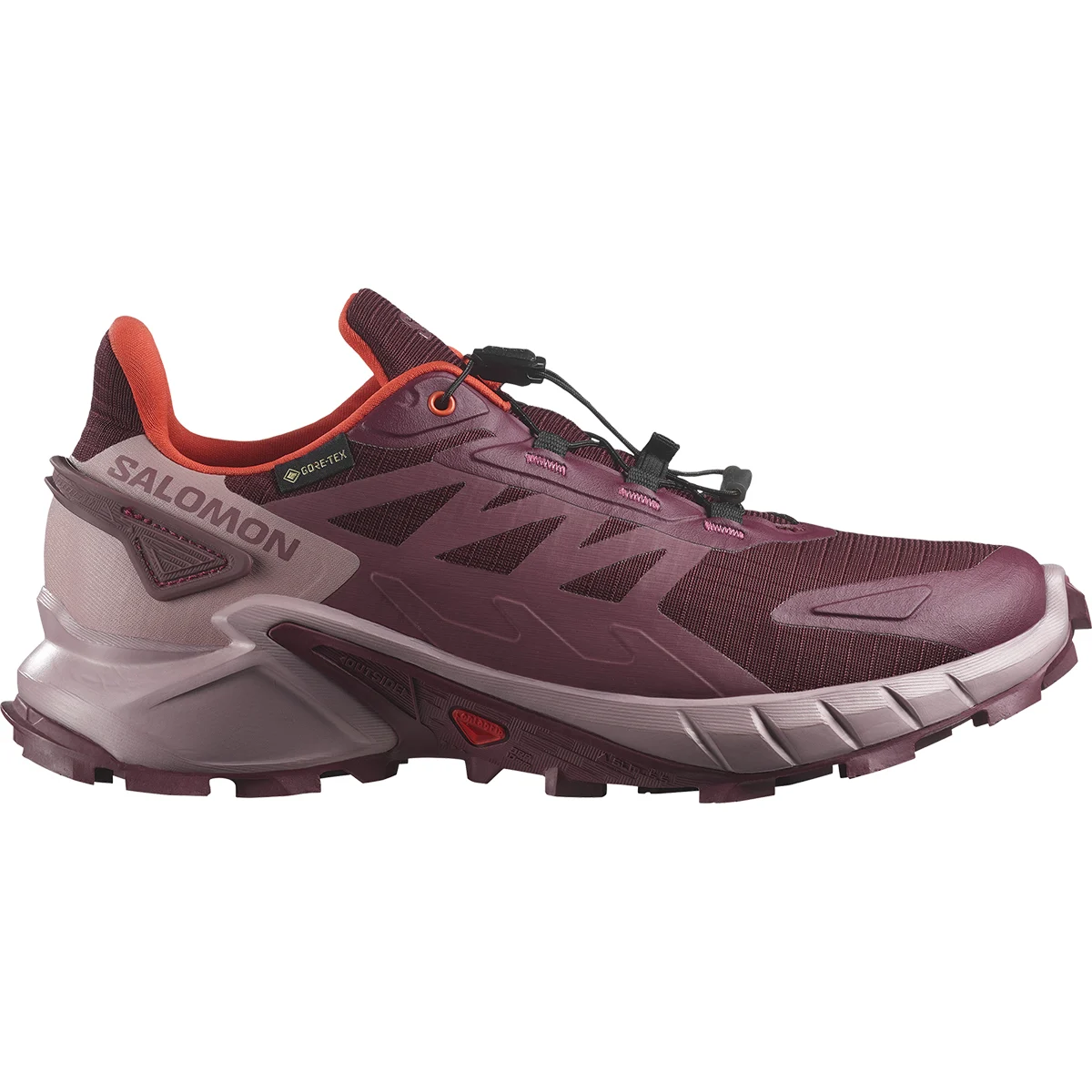 SALOMON SUPERCROSS 4 GORE-TEX W TAWNY PORT/DEAUVILLE MAUVE/CHERRY TOMATO  - Trail running shoes