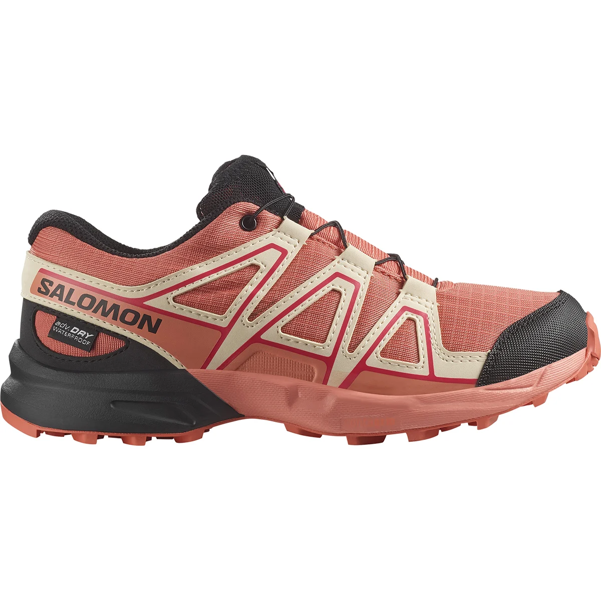 SALOMON SPEEDCROSS WP J EMBERGLOW/TENDER PEACH/FUSION CORAL  - Trail running shoes