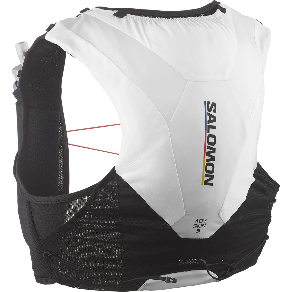 SALOMON ADV SKIN 5 RACE FLAG BLACK/WHITE  - Trail running bag