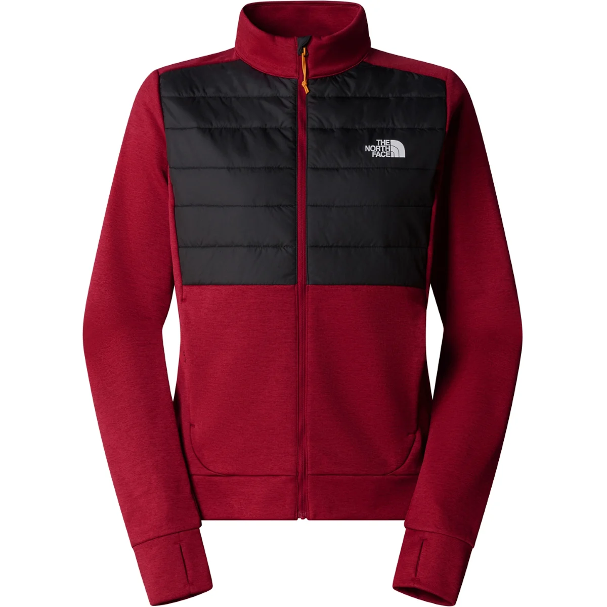 THE NORTH FACE W REAXION HYBRID JACKET BEETROOT DARK HEATHER/ASPHALT GREY  - Fleece jacket