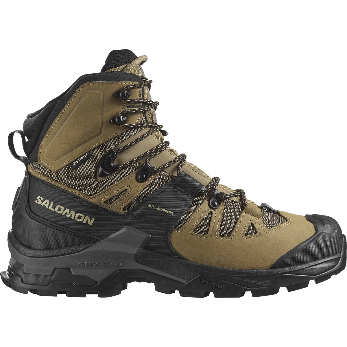SALOMON QUEST 4 GORE-TEX KELP/BLACK/CASTLEROCK  - High-rise hiking boot