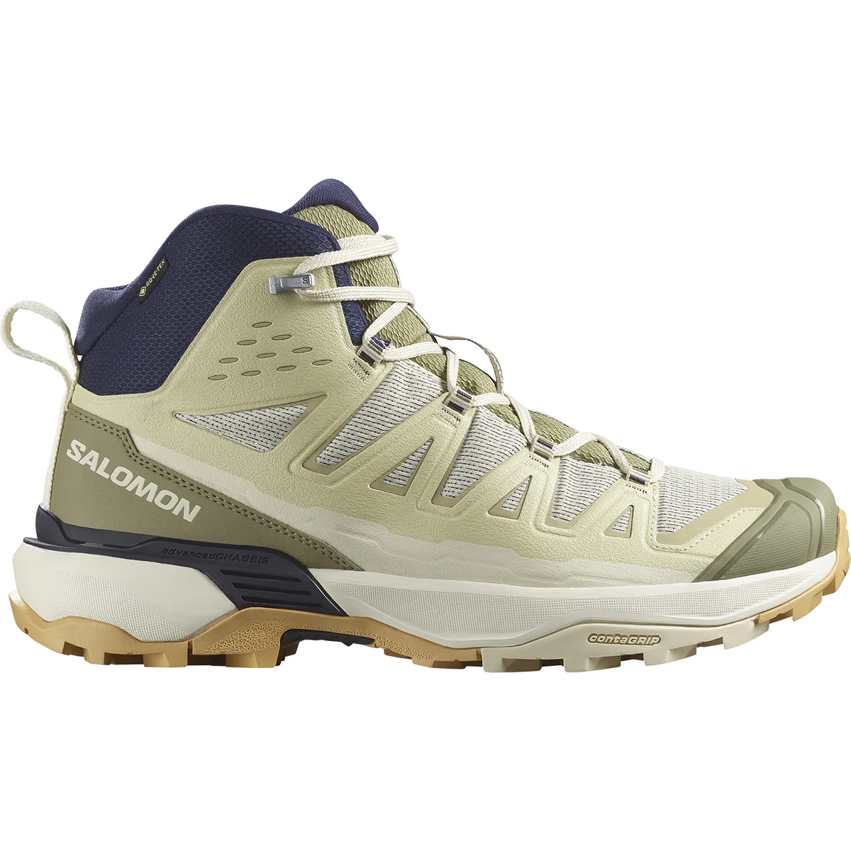 SALOMON X ULTRA 360 EDGE MID GORE-TEX ALMOND MILK/ALOE/MARITIME BLUE  - Mid-rise hiking boot