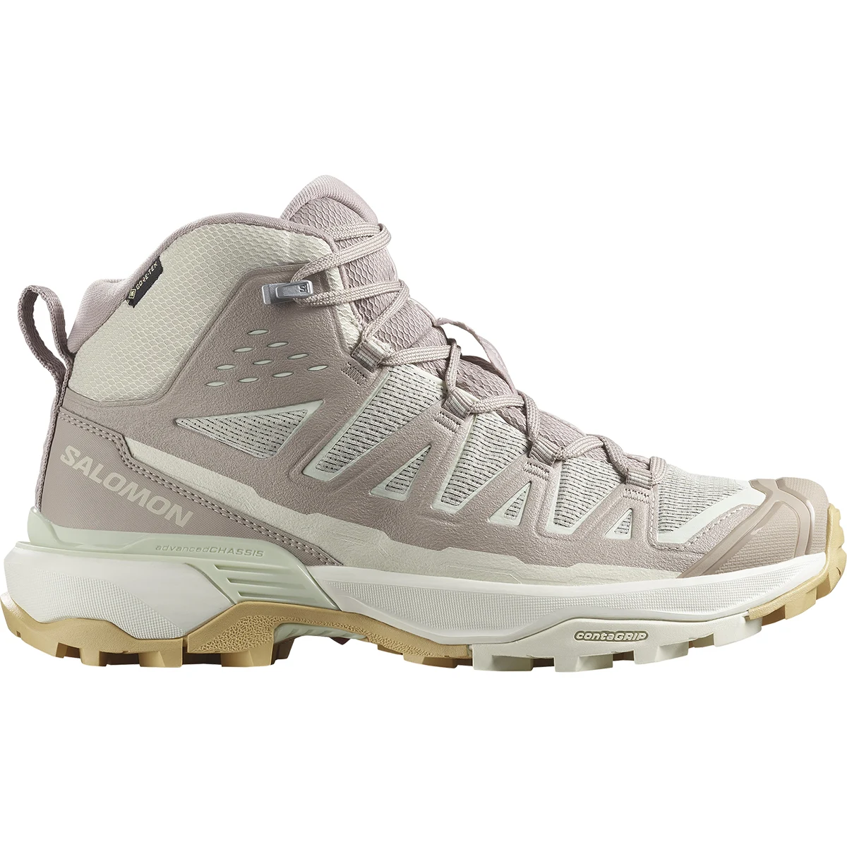 SALOMON X ULTRA 360 EDGE MID GORE-TEX W RAINY DAY/ETHEREA/CANARY GREEN  - Mid-rise hiking boot