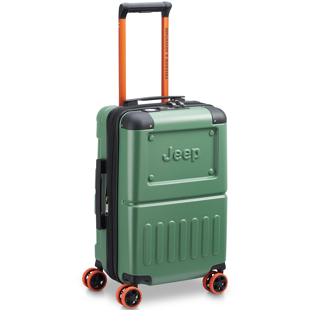DELSEY PARIS JEEP VALISE TROLLEY EXTENSIBLE 55CM 4DR VERT ORME  - Travel bag