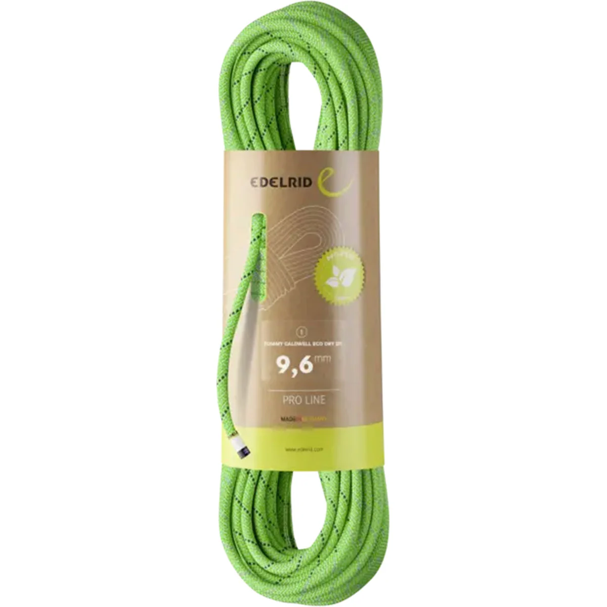 EDELRID TOMMY CALDWELL ECO DRY DT 9,6MM X 80M NEON GREEN  - Climbing rope