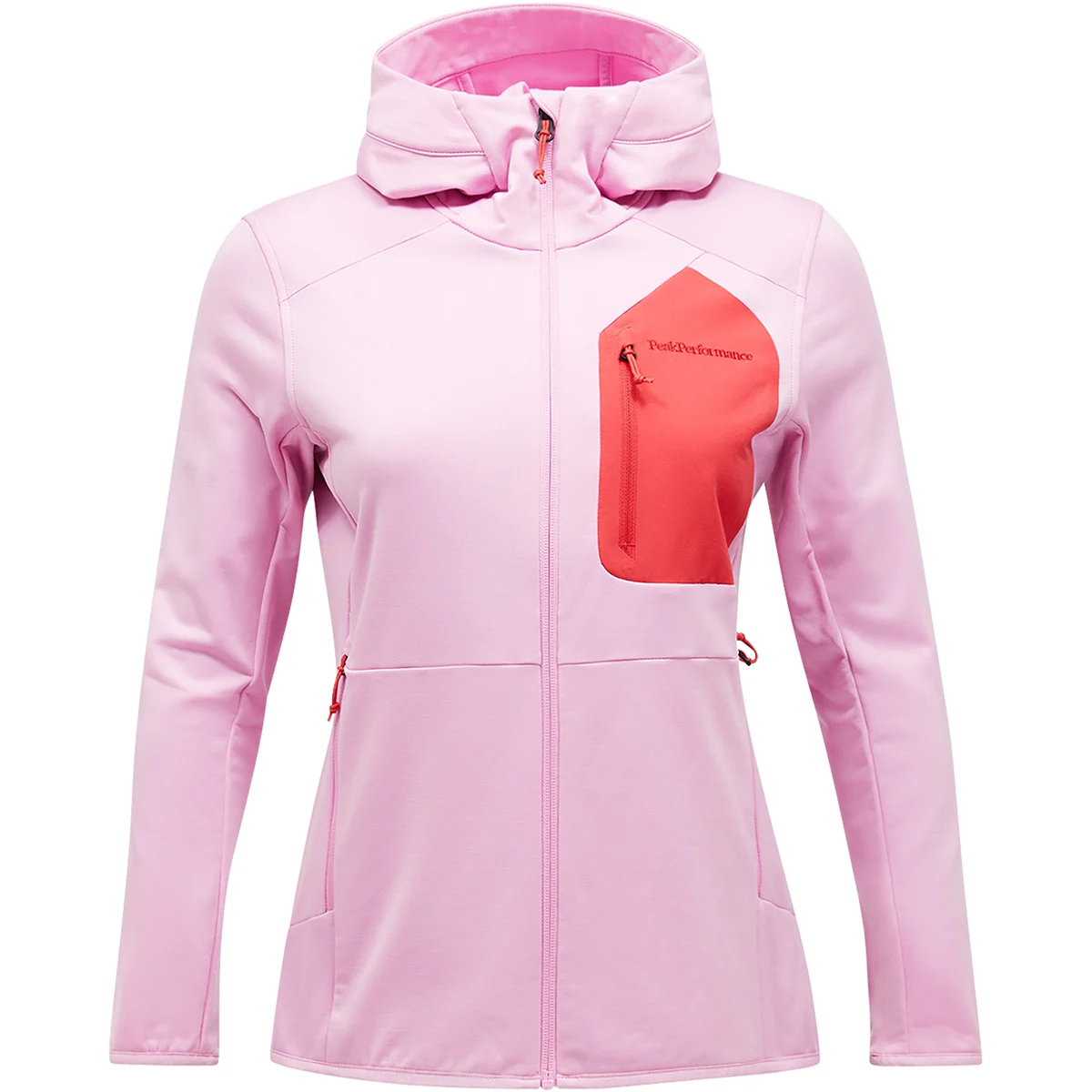 PEAK PERFORMANCE W UTILITY LIGHT ZIP HOOD MORNING DEW/BRI  - Hiking fleece jacket