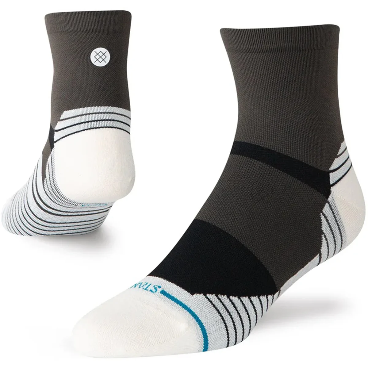STANCE FREAKY STEEPY ULTRA QUARTER WASHED BLACK  - Running socks