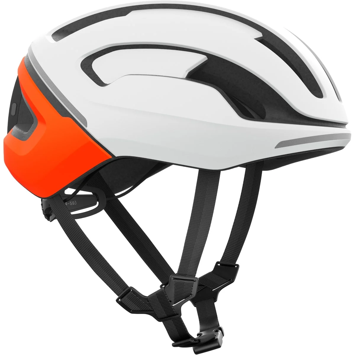 POC OMNE BEACON MIPS HYDROGEN WHITE/FLUORESCENT ORANGE MATT  - Bike helmet