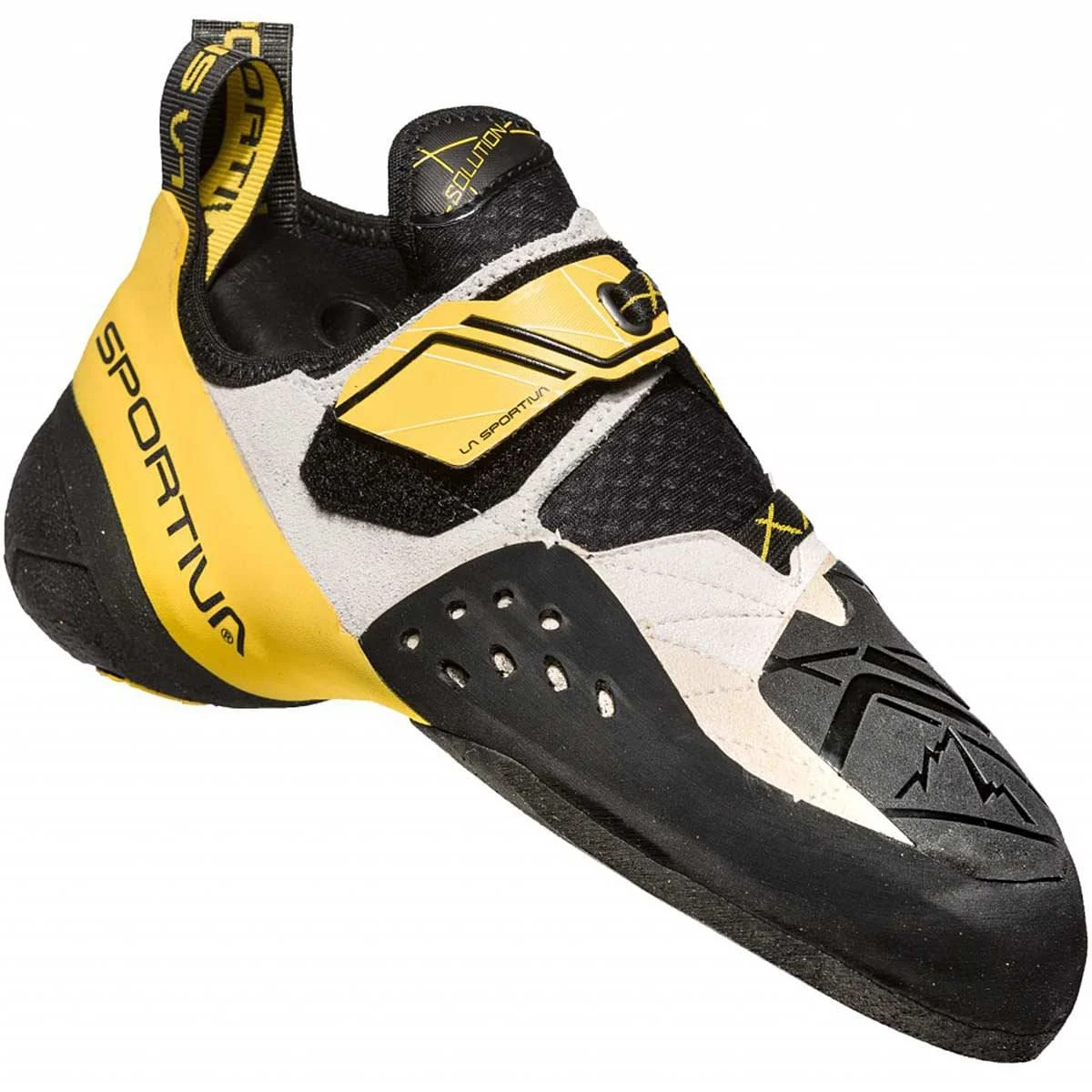 LA SPORTIVA SOLUTION WHITE/YELLOW  - Climbing shoes